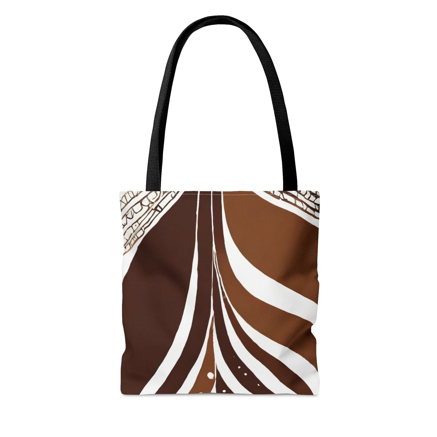 Large Tote Bag Floral Brown Line Art Print 35227-3