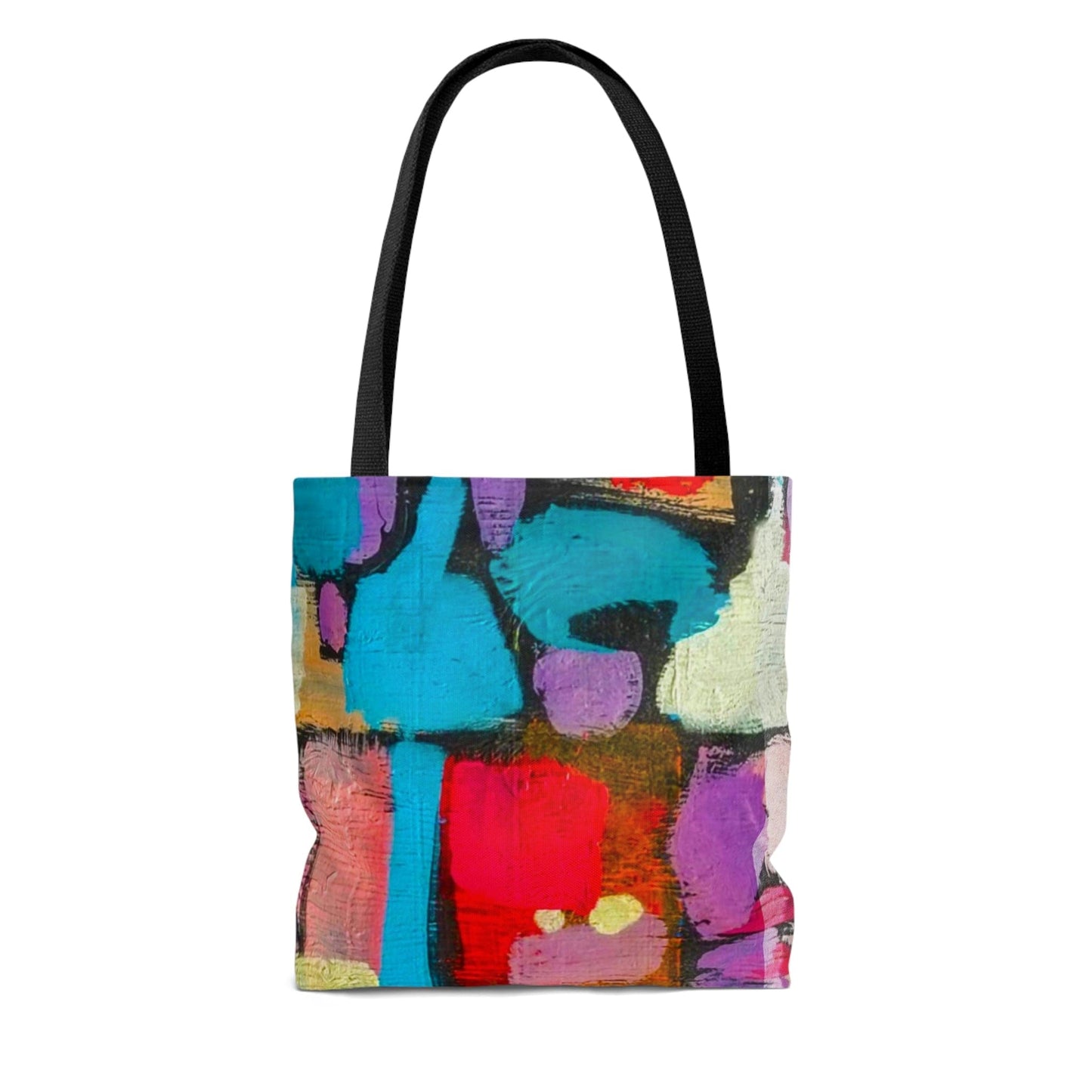 Large Tote Bag - Sutileza Smooth Colorful Abstract Print-3
