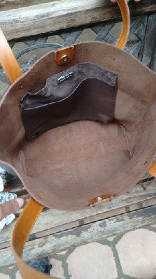 Distressed Large Leather Tote Bag-3