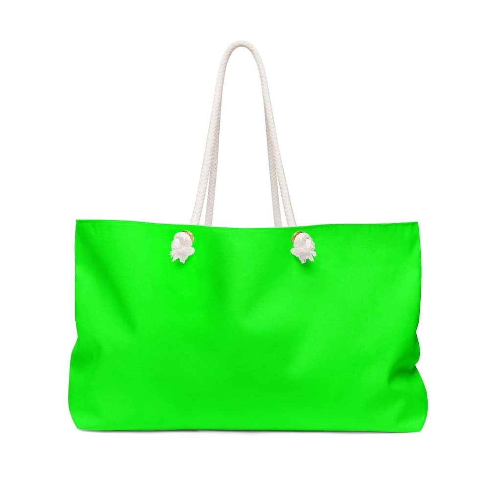 Neon Green Handbag - Weekender Tote Bag-1