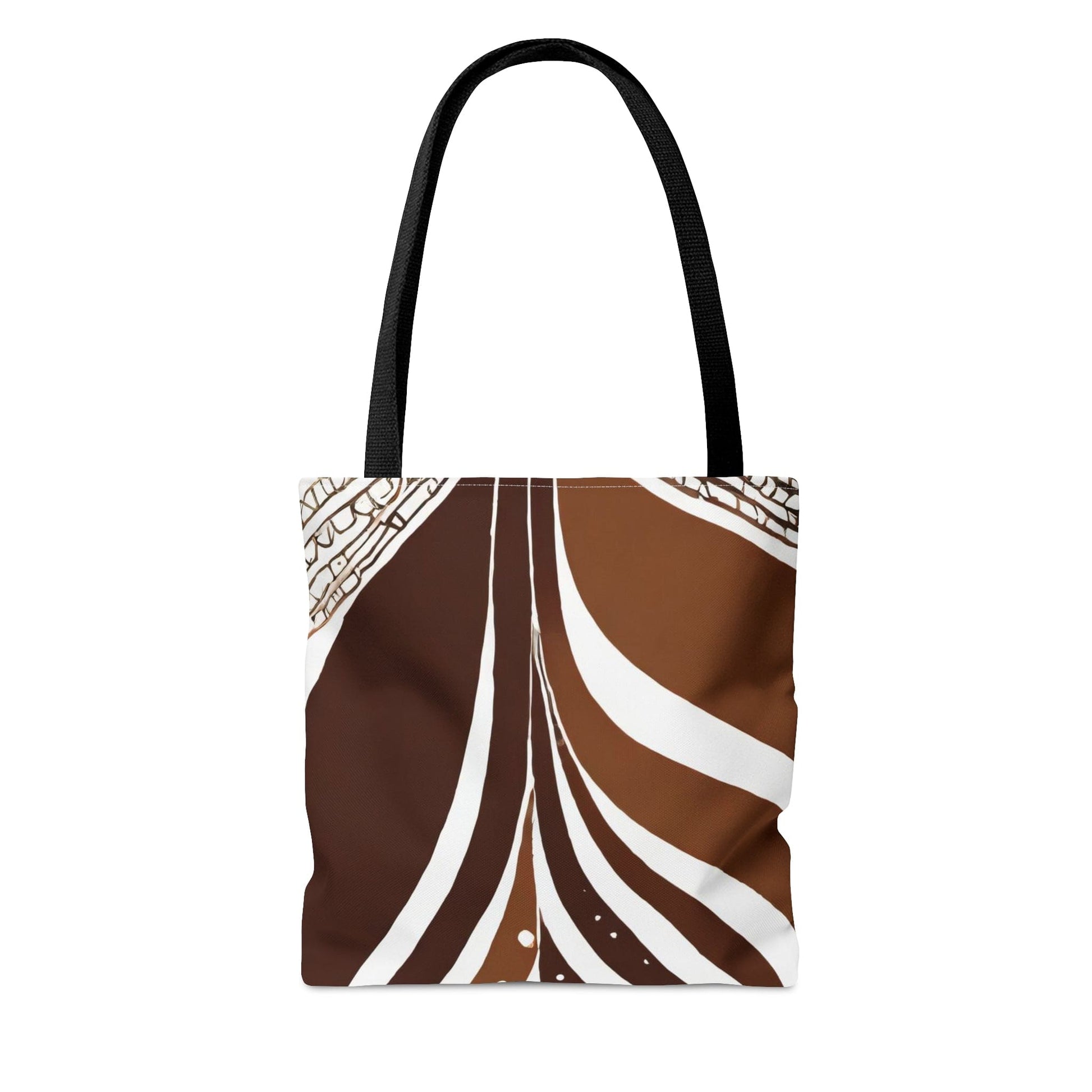 Large Tote Bag Floral Brown Line Art Print 35227-3