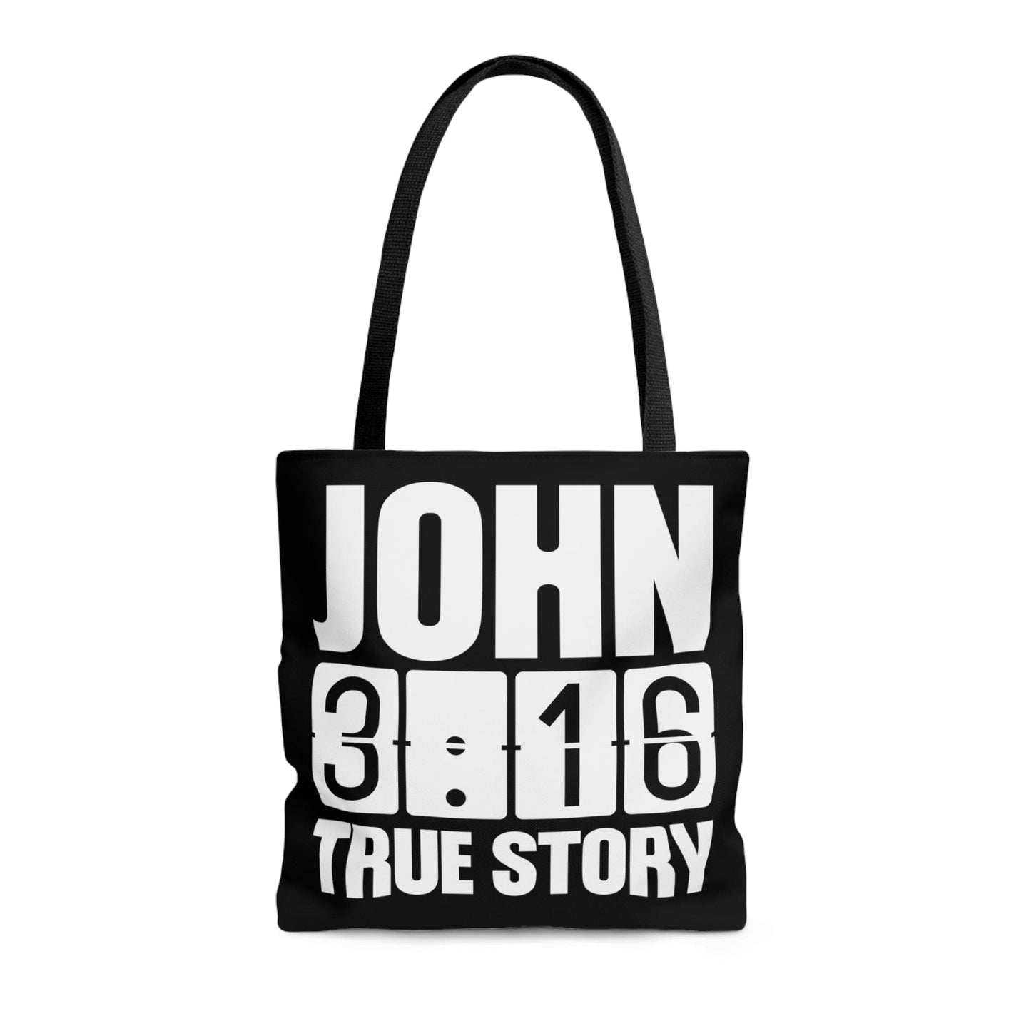 Large Tote Bag John 3:16 True Story - Scripture Inspiration-1