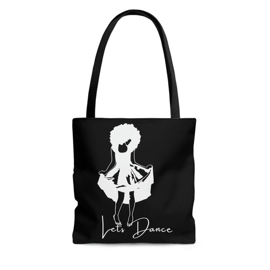 Large Tote Bag - Say it Soul - Lets Dance White Line Art Print-0