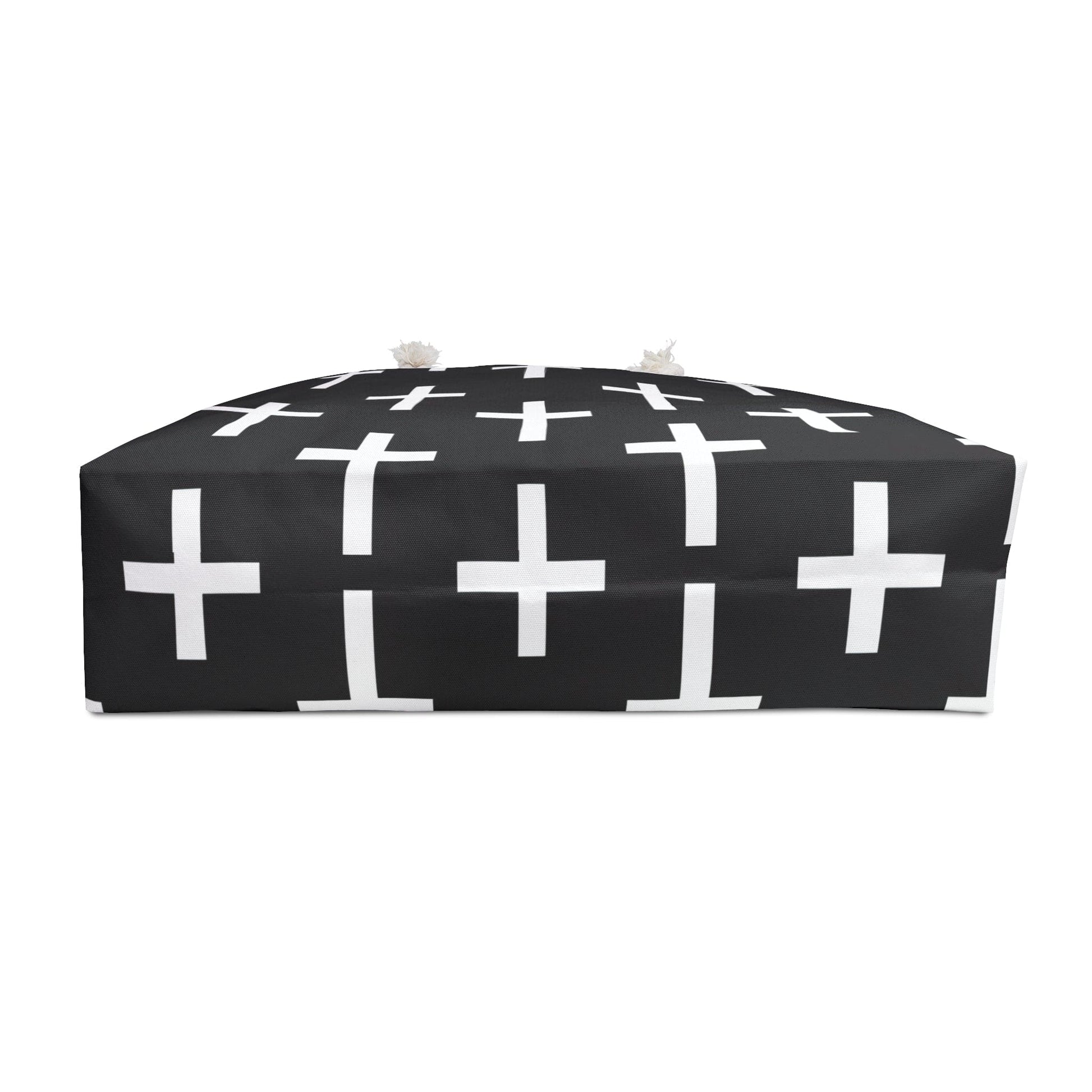 Weekender Tote Bag Black and White Seamless Cross Pattern-3