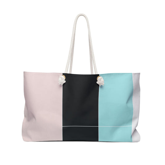 Weekender Tote Bag for Work/school/travel - Pastel Colorblock s-0